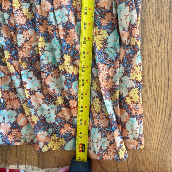 Veronica Beard Malgosia Floral Print Button Front Ruffle Midi Dress Sz 6 Cotton - Picture 16 of 16